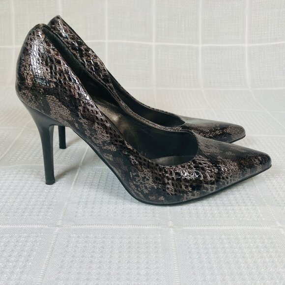 SUZY SHIER Snakeskin High Heels - Picture 3 of 15